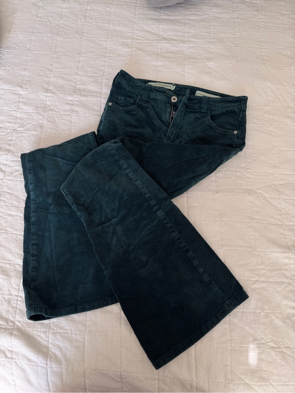Pilcro Dark Teal Corduroy Women's Jeans